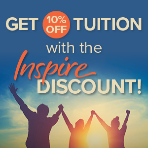 Get 10% off tuition with the inspire discount. 